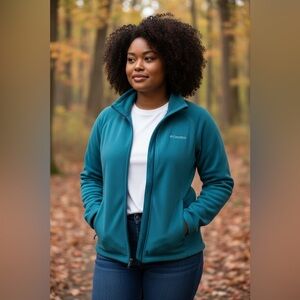 Columbia Turquoise Fleece Jacket